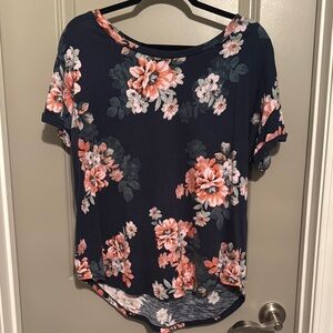 Maurices Pink Short Sleeve Relaxed Blouse
